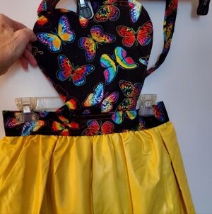 Yellow Mini skirt with Heart Shaped Jumber